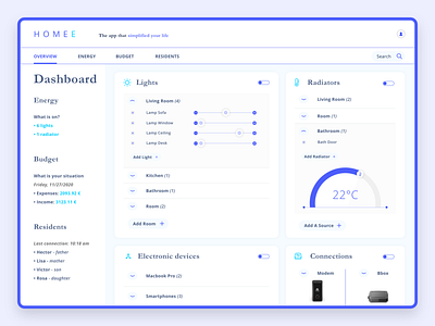 UI Challenge - Home Monitoring Dashboard