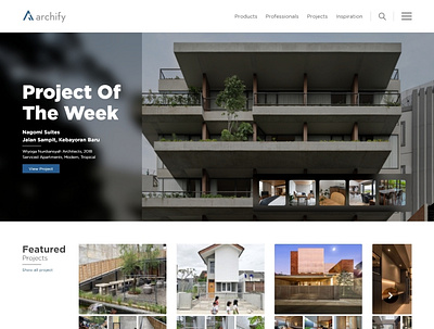 Archify Web architecture ecology ecommerce home marketplace minimal minimalistic project real estate ui ux web