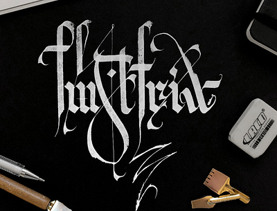 Tha Matrix calligraphy gothic handmade lettering parallel parallelpen pen sketch typography