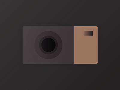 Minimal Camera black camera flat gradient icon illustration minimal shadow