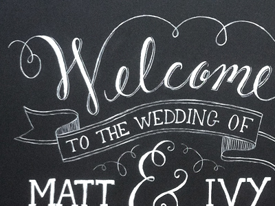 Wedding Chalkboard chalkboard handlettering lettering typography wedding