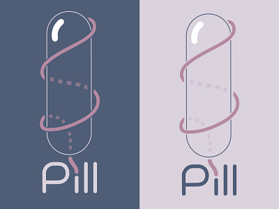 Logo for Pill, Media Content agency branding branding and identity design illustration illustrator logo logodesign logotype minimal pill simple typography vector