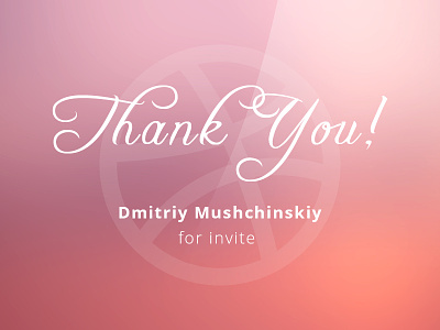 Thank You For Invite background blurred background digital space glare pink