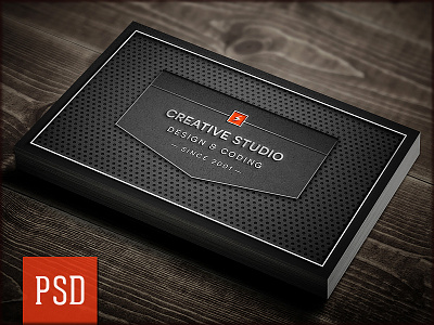 Creative Studio Carbon Business Card PSD Template branding business card design illustration photoshop print psd retro template texture typography vintage