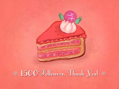 1500+ Followers Celebration Cake