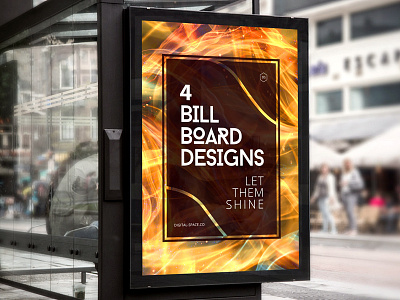 Billboard Usage Example for 202 Shiny Backgrounds Collection backgrounds billboard branding design illustration interface photoshop print psd ui web web design