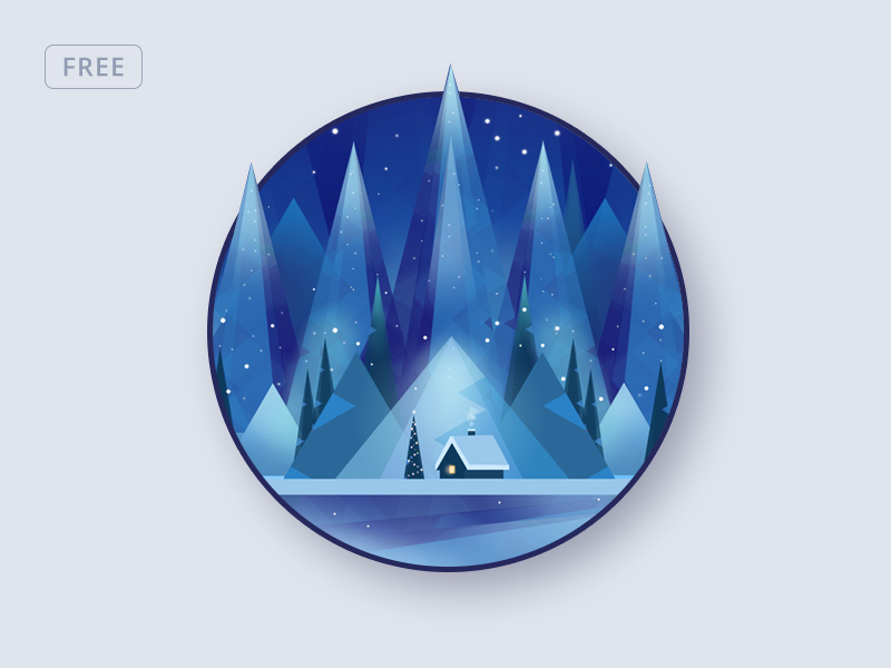 Free Polygonal Winter Background by Digital Space on Dribbble