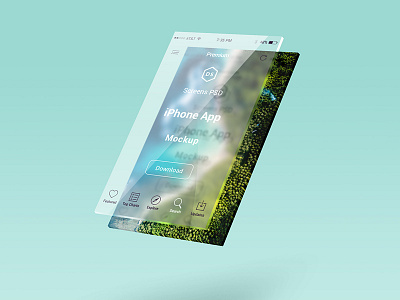 Glass Layer Psd Ui Mock Up