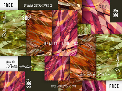 3 Free Batik Backgrounds art background digital painting free free psd freebie hand drawn painting photoshop psd template texture