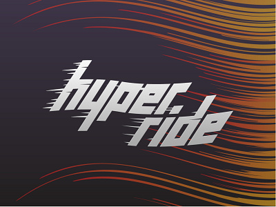 Hyper Ride amusement park brand branding design entertainment logo type