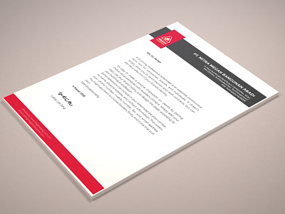 Letterhead Megah Bangunan adobe illustration branding design design flat letterhead design mockup typography