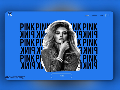 Pink Magazine blue design girl magazine pink ui ux web