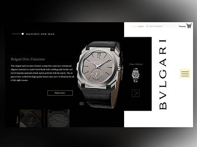 BVLGARI UI bvlgari colors design fashion freelance moda model reloj top uiux watches web