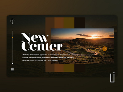 New Center Landing Page. green hot landing mountain nature new page ui ux web