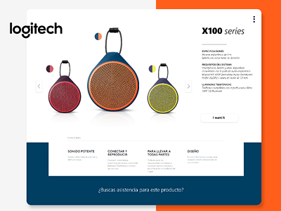 Logitech Landing blue brand colors development landing landingpage logitech orange page ui uiux ux we webpage