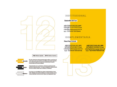 Manual de Identidad 02 color corporate logo manual numbers typo web yellow