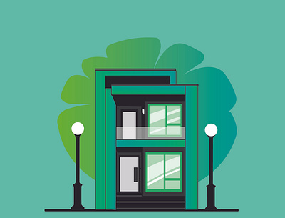 MORDEN HOUSE design flat flatdesign house illustration houseddesign houseddesign illustration vector