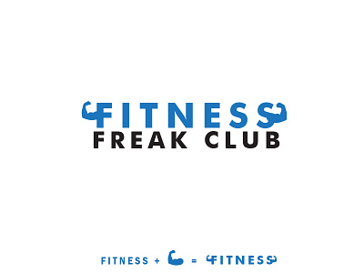 Fitness Freak club logo branding design fitness club fitness logo flat flatdesign gym gym logo icon illustration logo logodesign logos logotype typography ui uiux ux vector