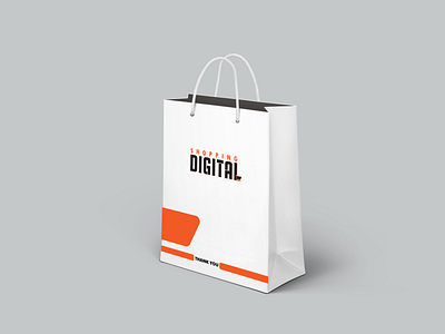 Shopping Bag Of Digital shopping artwork branding design dribbble flat flatdesign illustration logo logodesign logodesignchallenge logodesigner logodesignersclub logos logotype mockup news shop shopping cart simple vector