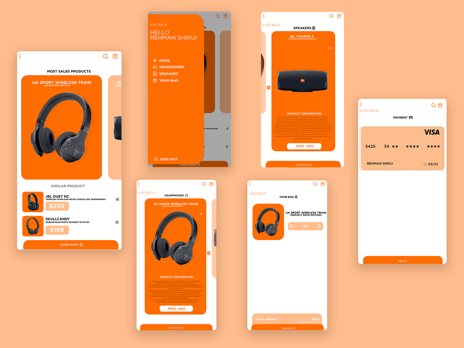 Shopping App Ui Prototype Design by Rehman Shiru on Dribbble