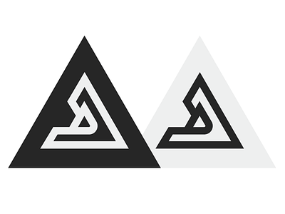 Principal Design Component brand development geometry logo tests thick lines triangle