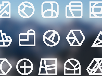 Sabine Icons geometry icons identity logo minimal simplicity
