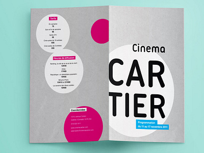 Cinema Cartier book cover design flyer design indesign typography