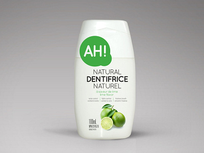 Ah! dentifrice brand design design logo logo design packaging packaging design