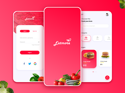 Eatmore app design adobexd android android app app appdesign appdesigner food foodapp ui uiux ux