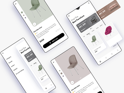 Furniture App Design adobexd android app appdesign design figma figmadesign funiture furniture app icon typography ui uiux ux