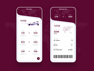 Daily UI Design Challenge | Day 24 | Boarding Pass