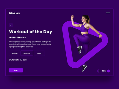 Daily UI Design Challenge | Day 49 | Workout of the day adobexd appdesign branding design figma graphic design illustration logo ui uiux ux workout landing page
