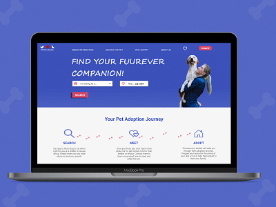 Pet Adoption Landing Page Concept animal shelter design figma landing page minimal pet adoption ui ux web webdesign