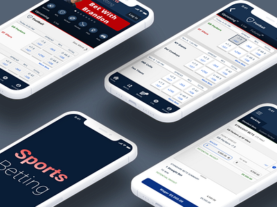 Sports Betting App app app design blue design figma ios minimal mobile sports betting ui ux