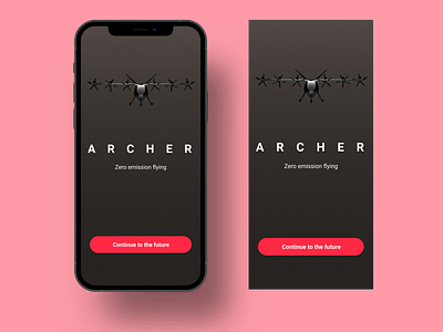 Archer Air Taxi (Uber of the air) app app design branding dark design figma minimal mobile mobile ui ui ux