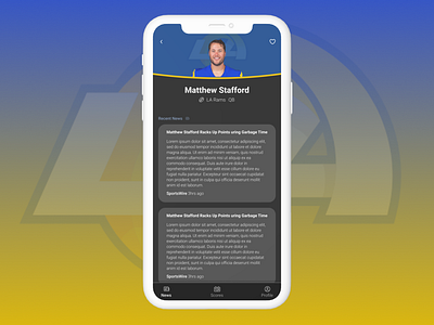 Sports News App app app design design football mobile news sports ui ux