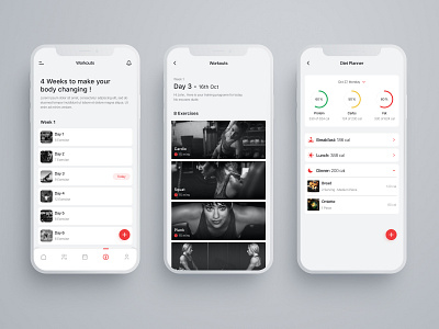 Workout and diet plan 2020 app branding creative design creator design dietplan dribbble fitness fitness app health app hello dribble logo meal prep mobile app product design ui ux uxdesign workout