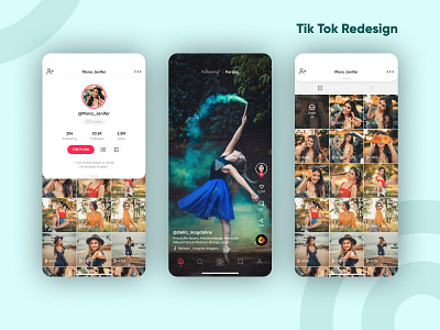 Tik Tok Redesign 2020 app app design application art branding creator design dribbble hello dribble mobile mobile app mobile app design mobile ui mobile uiux modern product design ui ux ux design