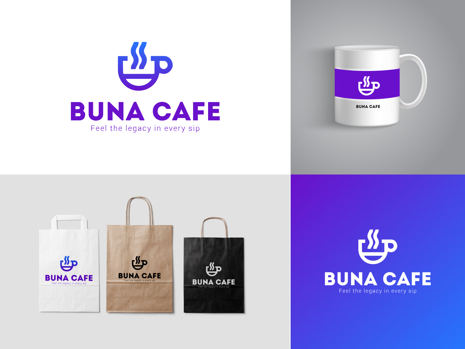 Buna Cafe Logo & brand name by Pop Daniel M on Dribbble