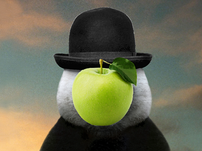 Ceci n'est pas un Panda design illustration magritte panda