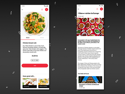 Chini Restaurant App app cuisine design food mobile restaurant ui ux