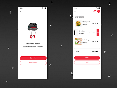 Chini Restaurant App app cuisine design food mobile ui ux