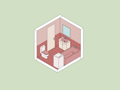 isometric bathroom