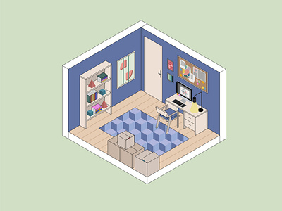 isometric home office