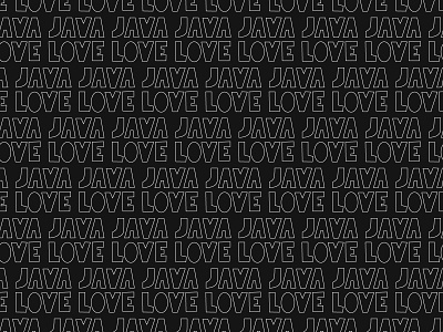 Java Love Pattern black and white branding illustration logo logodesign logotype pattern pattern design typogaphy wordmark