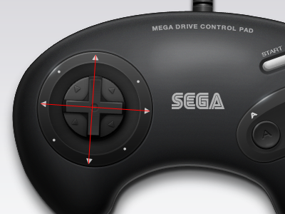 SEGA Controller black edit rebound sega