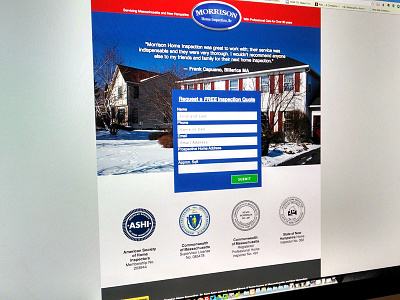 Morrison Home Inspection Landing Page branding construction home housing landing logo morrison page ppc website