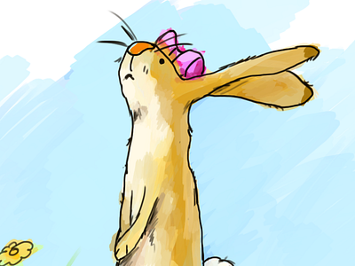 Nutbrown Hare Birthday Card card cartoon illustration nutbrown