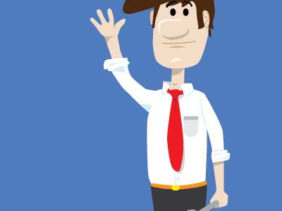 Character Illustration business cartoon character guy illustration tie