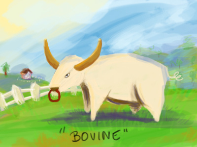 Bovine bovine illustration word of the day